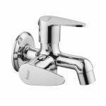 Ruhe Liva Bib Cock Two Way Double Handle Faucet/Tap with Chrome Finish for Attachment of Health Faucet, Hand Shower, Brass