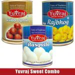 Yuvraj Rasgulla gulab jamun, rajbhog sweets Tin combo Pack 3 (1 kg x 3)