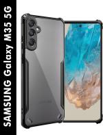 HUPSHY Back Cover for SAMSUNG Galaxy M35 5G, SAMSUNG M35 5G (Black, Shock Proof, Pack of: 1)