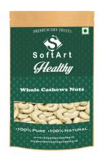 Soft Art Healthy Whole Kaju Nuts Vaccum Pack Cashews 100 Grams