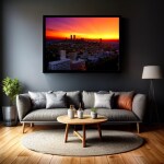 Love Creation 12x18 Size poster print for creative wall art- sunset-boulevard-canvas-print-9621(Non Sticker)