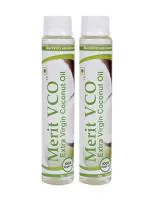 Merit VCO extra virgin coconut oil 200 ml (pack of 2) edible oil,for cooking and baking