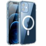 FGT Clear Magnetic Case for iPhone 12/12 Pro 6.1 Compatible with Mag-Safe, Slim Hard Back Soft Silicone TPU Bumper Cover, Thin Cute Shockproof Non-Yellowing Protective Case for i-Phone 12 Pro 6.1