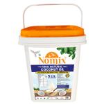 Nomix Cold Pressed Virgin Coconut Oil | Non-GMO | Unrefined | Vegan | Keto | 100% Pure And Natural | Cholesterol Free | Fresh Flavor and Aroma for Cooking & Healthy Skin and Hair (Coconut | 5LTR)
