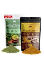 Saptamveda Organic Moringa Powder and Premium Lakadong Turmeric Powder Combo