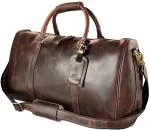 Rustic Town Leather Duffel Bags for Men - Leather Weekender Holdall Carry On Travel Bags