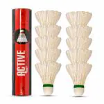 MEGA PLAY ACTIVE Badminton Feather Shuttlecock (10 Pcs)Box