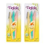 24 CARE HEALTH & HYGIENE Tinkle Face Razors For Women/Women Face Razor/Razor For Face & Eyebrow/Reusable & Biodegradable/Quick & Easy Facial Hair Removal At Home (6 Pieces) Eyebrow hair remover Safety Razors (PACK OF 2 - 1 PACK IN 3 RAZOR)