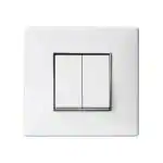 Kolors 14 Module, Modular Switch Plate [Cover Plate] with Silverline, with inner plate [White (Gloss)]-[KOSMIK], Compatible only with KRAFT & KOSMIK Switches