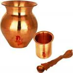 NAVYAKSH Kalash for puja Copper Panch Patra Copper Tambe ka lota for puja lota for puja Copper lota