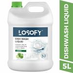 Losofy Dishwash Liquid Gel Leaves No Residue Grease Cleaner For Utensils - Liquid Kitchen Soap Super (5 Liter) S2