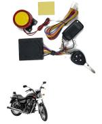 Qiisx Tubeless Motorcycle/Bike Alarm Security System Button Remote Key Anti-Theft Alarm with Dual Remote Control for Royal Enfield Thunderbird 350