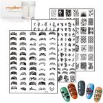 Royalkart Nail Art Combo Kit With 2pcs Small Stamping Image Plates