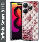 Fashionury Back Cover for Infinix SMART 8 HD (Pink, Grip Case, Silicon, Pack of: 1)