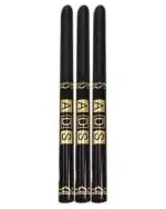 Mapperz Waterproof Black Eyeliner pencil | 3 Water Proof Perfect Eyeliner Combo-Black