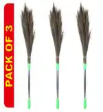 HELPER STEEL HANDLE BROOMS - 3 PC PACK