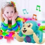 MADTEX Dancing Monkey Musical Toy for Kids Baby Spinning Rolling Doll Tumble Toy with Voice Control Musical Light and Sound Effects with Sensor - ISI Mark - Multicolor