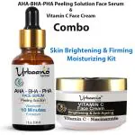Urbaano Herbal 30% (AHA+BHA+PHA) Peeling Serum and Vitamin C Day Cream Combo for Glowing Skin (30ml + 50gm)