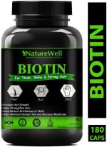Naturewell Biotin Maximum Strength For Hair Skin And Nails-10000 Mcg, 180 Capsules