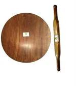Arman Spoons Brown Wood Rolling Board And Pin (Pack Of 2)