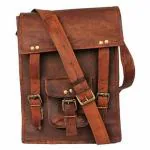 Pranjals House Leather Brown Messenger Bag For Men And Women