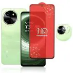 REDDWARF vivo T3x 5G 11D Tempered Glass With Camera Lens Protector (2 in 1 Combo)