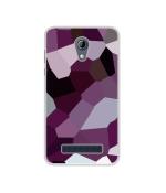 Casotec Purple Mathematical Shape Design Printed Silicon Soft TPU Back Case Cover for Micromax Bharat 2 Plus