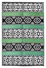 Sapana Carpet-Mats Chatai mats for Home Multipurpose, Foldable, Reversible Plastic chatai Indoor / Outdoor use CL-10 Black & White 4 x 6 (L 180 cm x W 120 cm)