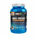 Onelife Whey Protein (Isolate + Concentrate) - Imported Whey Protein Cookies and Cream Flavour Powder Supplement 1kg