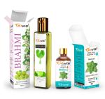 GO WOO Pack of 2 Melissa Essential Oil and Brahmi Carrier Oil - 100% Natural Therapeutic Grade