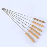 Plantex Rust Proof Silver Stainless Steel Barbecue String with Handle 38.5 x 12.5 x 1 cm (pack of 10)