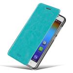Tarkan Blue Leather Flip Cover Case With Convertible Back Stand For Lenovo S850