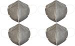 Benison India Grey N95 Anti Pollution Mask (Pack Of 4)
