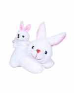 Tickles Polyester Mother Rabit With Baby Rabit Soft Lightweight Stuffed Toy 28 cm 24M and Above