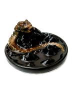 eCraftIndia Polyresin Dragon Backflow Smoke Cone Incense Holder with 10 Scented Incenses 4 x 4 inch