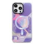 Treemoda Purple Technology Changing Magsafe Case Compatible with iPhone 14 Pro Max(Magnetic Cover, Material: Silicon, Camera Bump)