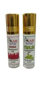 KAH ATTAR Rose and Tulsi Attar 6 ml Each