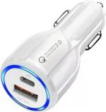 UniBoss 38 W Qualcomm Certified Turbo Car Charger  (White)