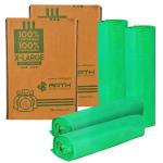 Arth Premium Compostable Garbage Bag-Pack of 2|Eco-Friendly & Leak-Resistant |For Use in Home,Kitchen,Bathroom,Pet Waste,Office |30 X 37 Inches -Extra Large | 40 Bags - Green