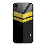 COVERS CART - Yellow Lines Glass Back Case for iPhone XR