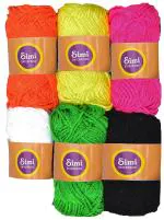 Simi Enterprise Multicolor Acrylic Hand Knitting Wool, Art Craft Soft Fingering Crochet Hook Yarn-Mc Art-Ihe (Pack Of 6)
