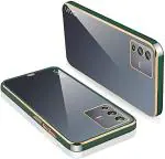 Clickaway Vivo V23 E 5G Cover Premium Elegant Chrome Electroplated Case with Top Notch Quality All Side Protection Raised Edges (Green)