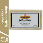 Herbal Khadi NATURAL SAFFRON SOAP Skin Whitening Therapy radiant by lightning Fairness Bathing Bar For Remove Acne & Marks, Dead Skin Cells, Black heads, Moisturize Skin | Beauty Soap, For Summer, All Skin Types Men & Women (Pack of 1) (125 g)