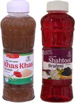 NATRAJ The Right Choice Khas Khas and Brahmi Sharbat 750 ml Each (pack of 2)