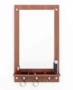 Engineered Wood Wall Mount Dressing Table for Bedroom Living Room (Walnut) (D.I.Y)