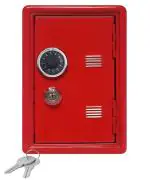 RONTENO Money Box with 2 Keys Password Coins Saving Money Bank Safe Locker (1-Pic, Red)