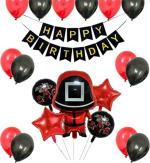 Toyxe Multicolor Birthday Banner, Foil Balloons And Latex Balloons