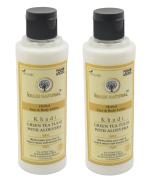 Khadi Natural Green Tea Tulsi Aloe Vera Body Lotion 210ml | Skin Hydration and Refreshment Pack of 2