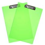 Festiko Fluorescent Green Exam Board with Clip (Pack of 10 Pcs), Neon Green Exam Pads for Birthday Return Gifts for Kids, Writing Pads Clipboard with Shiny Steel Finish Clip
