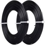 Erklerostore 3mm Black Aluminium Flat Wire for Jewellery Making